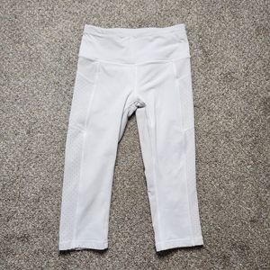 Lululemon Cropped Legging Mind Over Mile Women's Size 4 Regular-Fit Light Gray